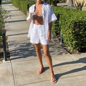 J. Crew White Linen Set (worn once)